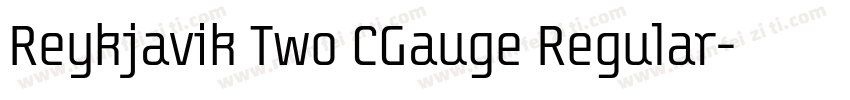 Reykjavik Two CGauge Regular字体转换